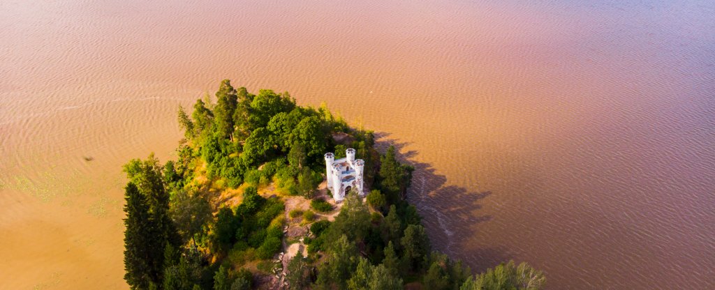 Выборг, парк Монрепо Капелла Людвигштайн,  - Фото с квадрокоптера