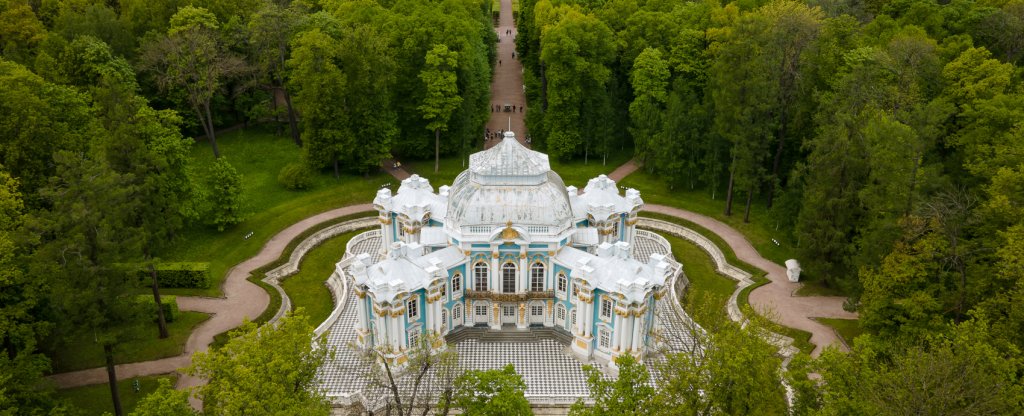 Пушкин, Екатерининский парк, Санкт-Петербург - Фото с квадрокоптера