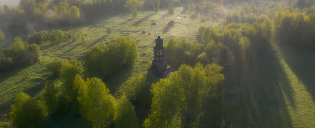 Церковь,  - Фото с квадрокоптера