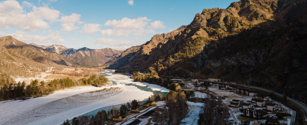 Отель Клевер (Чемал),  - Фото с квадрокоптера