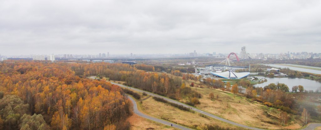 Велотрасса на Крылатских холмах,  - Фото с квадрокоптера