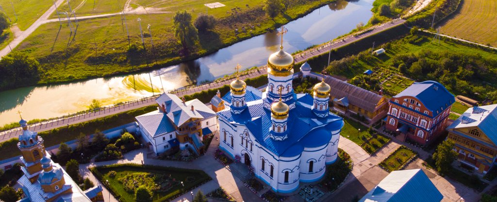 Тихвинский Богородицкий женский монастырь,  - Фото с квадрокоптера