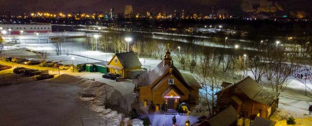 Москва, Марьино, набережная,  - Фото с квадрокоптера