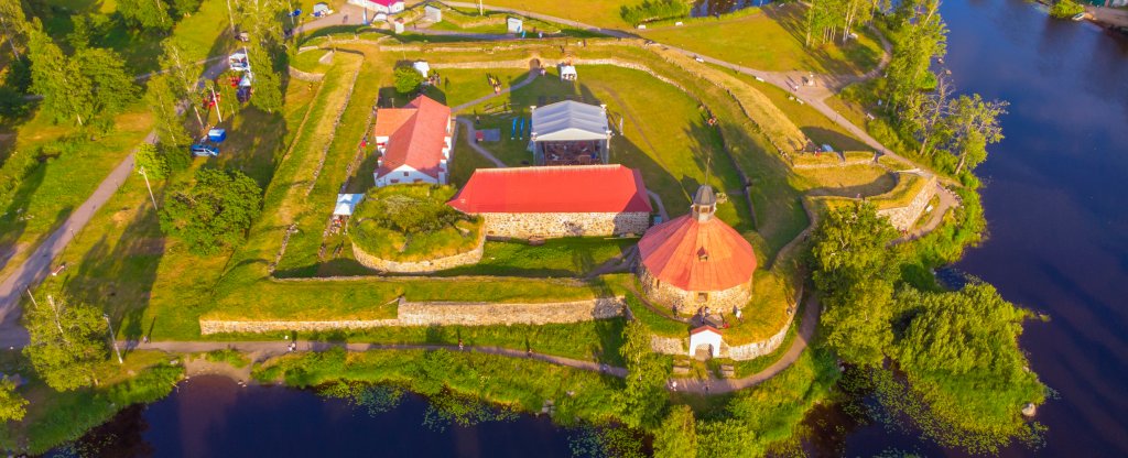 Приозерск, крепость Корела,  - Фото с квадрокоптера