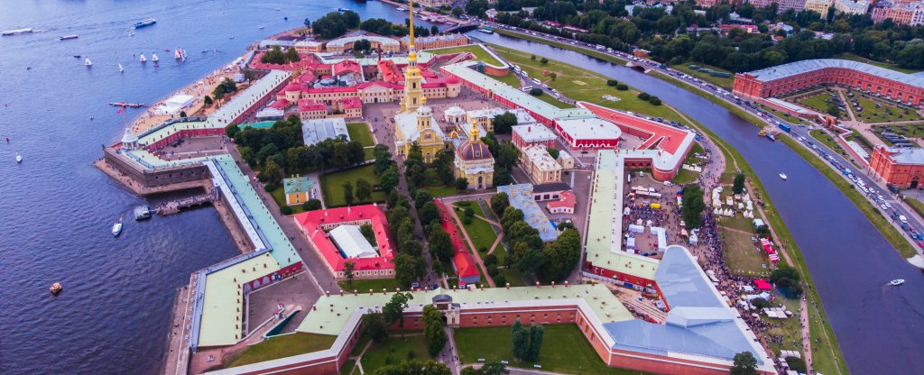 Санкт-Петербург, Петропавловская крепость,  - Фото с квадрокоптера