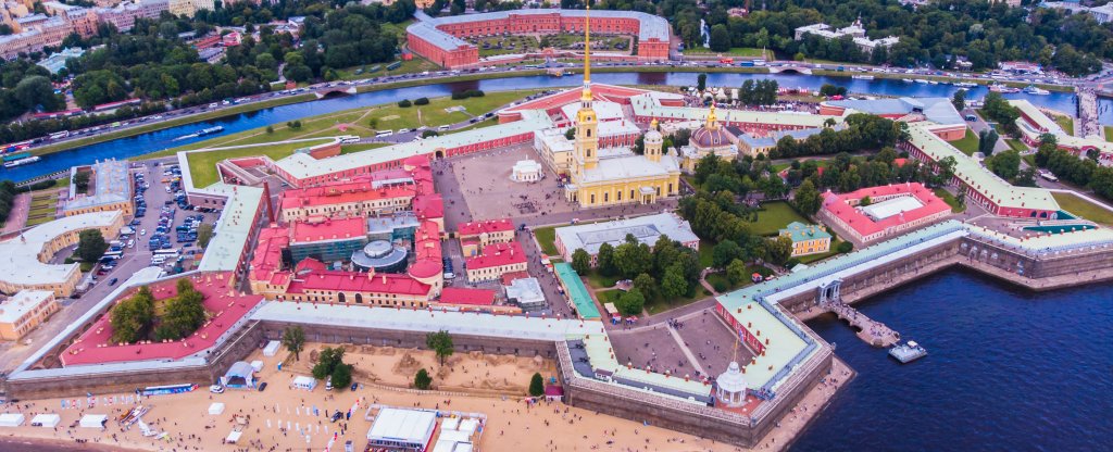 Санкт-Петербург, Петропавловская крепость,  - Фото с квадрокоптера