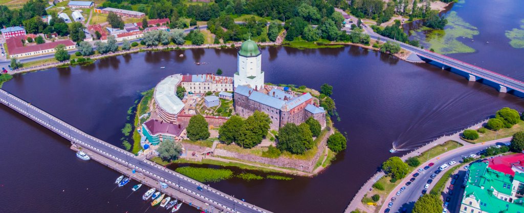 Выборгский замок,  - Фото с квадрокоптера