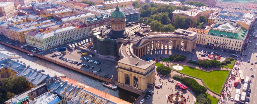 Санкт-Петербург, Казанский кафедральный собор,  - Фото с квадрокоптера