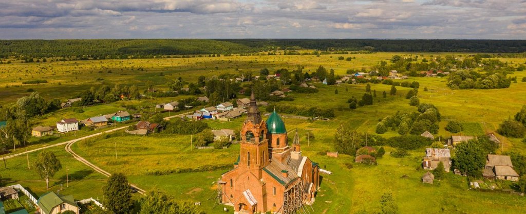 Введенский храм,  - Фото с квадрокоптера