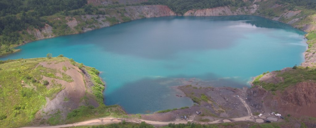 Голубое озеро, Южно-Сахалинск - Фото с квадрокоптера