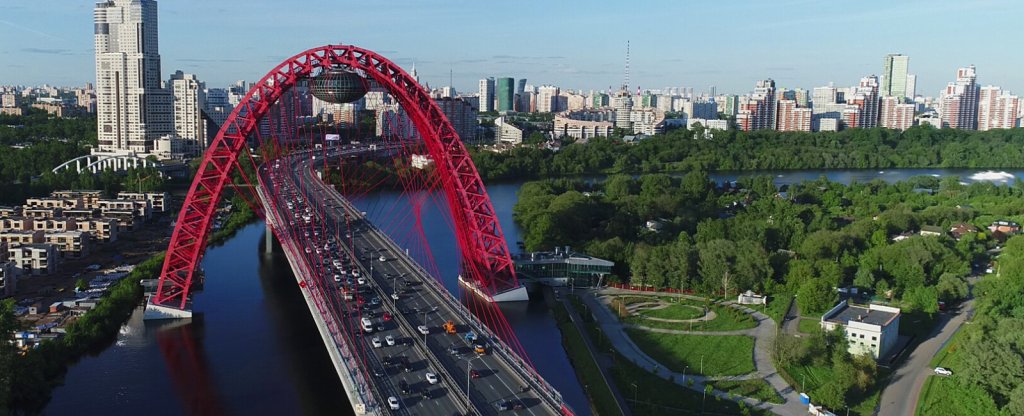 Живописный мост, Москва - Фото с квадрокоптера