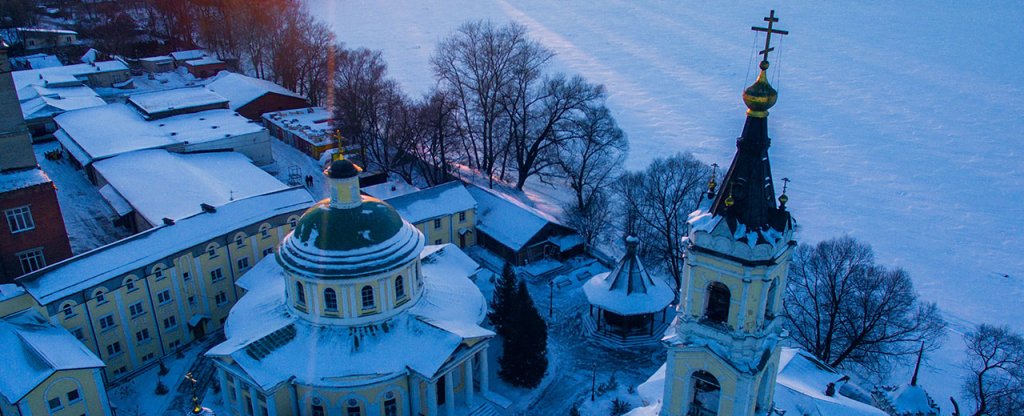 Успенский храм в Косино,  - Фото с квадрокоптера