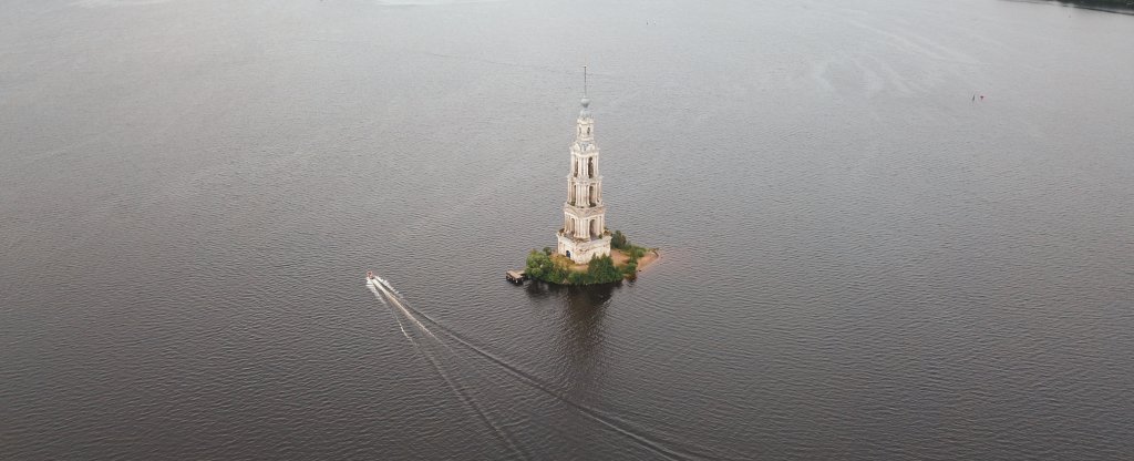 Калязинская колокольня,  - Фото с квадрокоптера