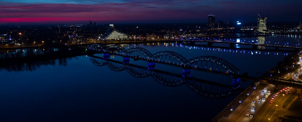 Riga. Daugava river,  - Фото с квадрокоптера