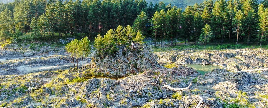 Горный Алтай, Манжерок, Горно-Алтайск - Фото с квадрокоптера