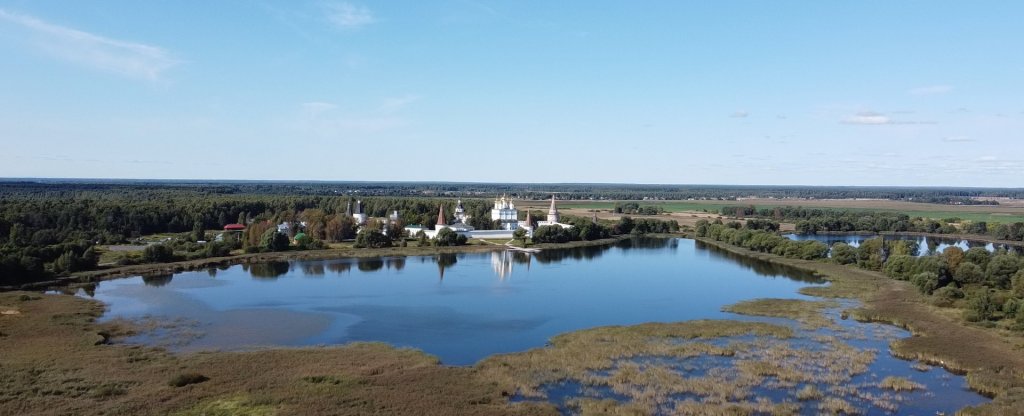 МО, Теряево, Иосифо-Волоцкий монастырь,  - Фото с квадрокоптера