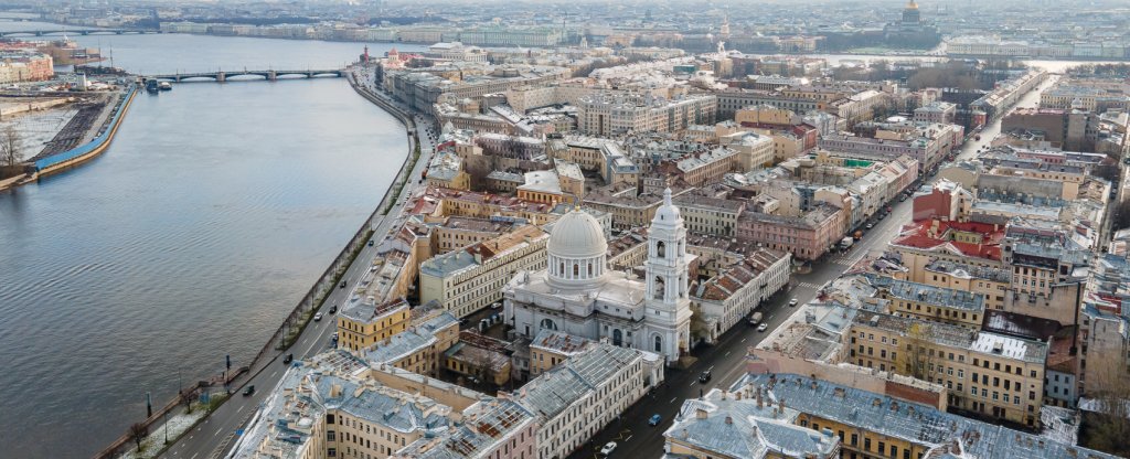 Нева, Васильевский остров, Университетская наб., Санкт-Петербург - Фото с квадрокоптера