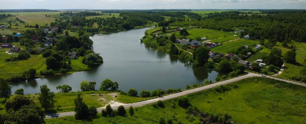 Река Овстуженка, Брянская область,  - Фото с квадрокоптера