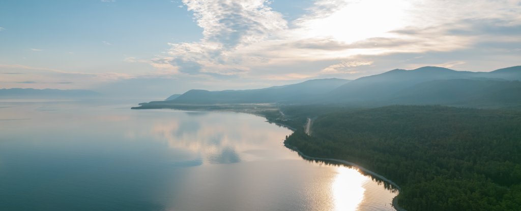 Рассвет на Байкале, Баргузин - Фото с квадрокоптера