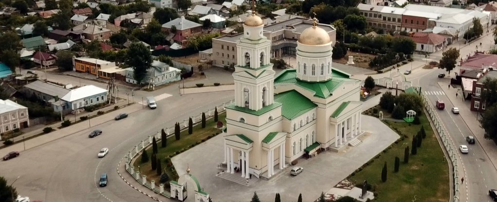 Фото храма в Вольске,  - Фото с квадрокоптера