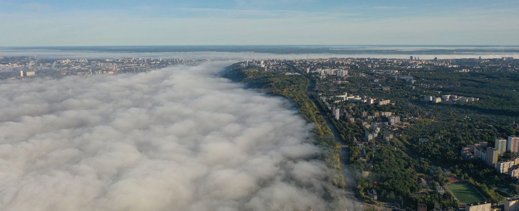 Нижний Новгород раннее утро, Нижний Новгород - Фото с квадрокоптера