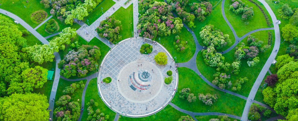 Сиреневый парк Москва,  - Фото с квадрокоптера