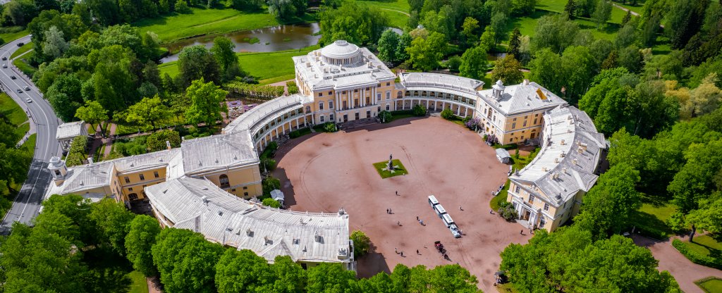 Павловский дворцово-парковый ансамбль, Павловск - Фото с квадрокоптера