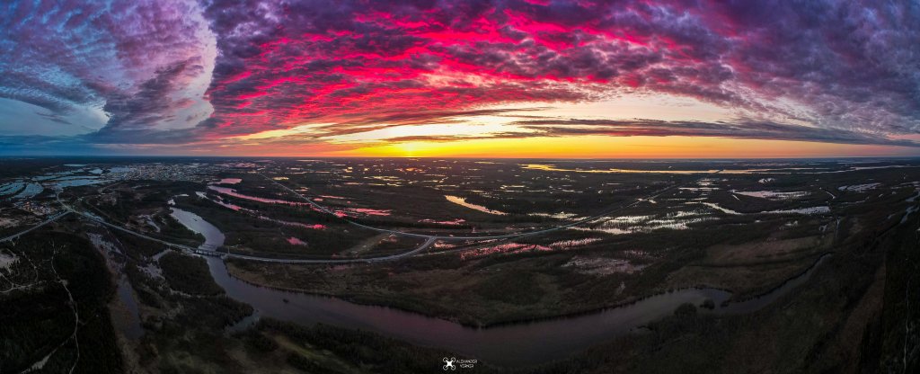 Надымские закаты, Надым - Фото с квадрокоптера