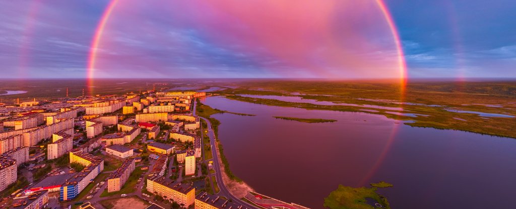 Закат в Надыме.,  - Фото с квадрокоптера