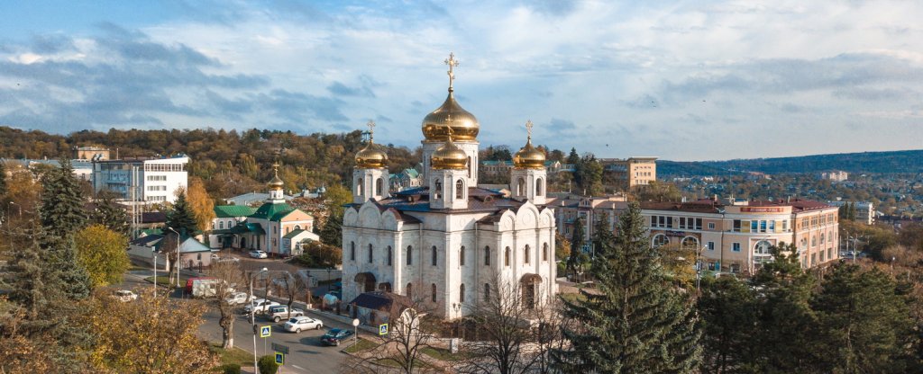 Спасский Кафедральный Собор, г. Пятигорск, Пятигорск - Фото с квадрокоптера