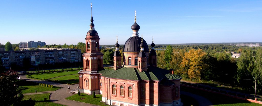 Храм св. Тихона в г. Волгореченск, Волгореченск - Фото с квадрокоптера