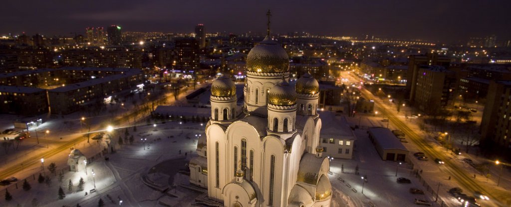 Храм в Красноярске, Красноярск - Фото с квадрокоптера