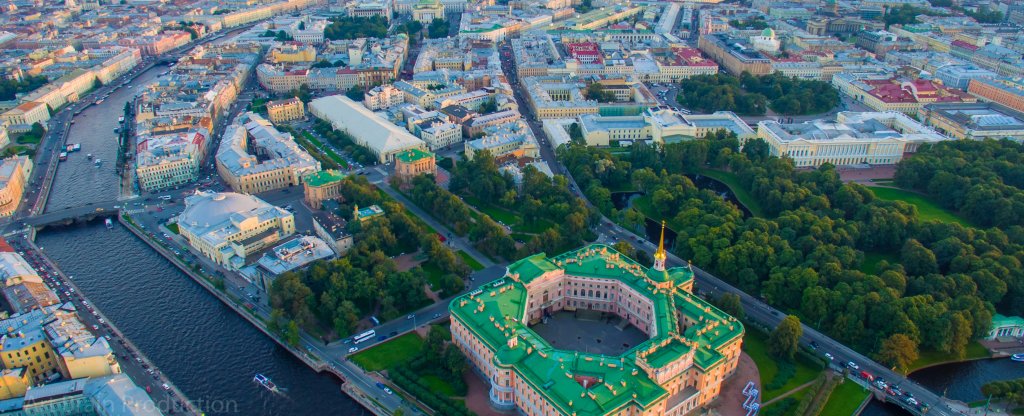 Аэросъёмка  Михайловский замок.  Санкт-Петербург., Санкт-Петербург - Фото с квадрокоптера