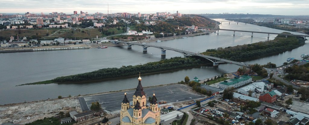 Нижегородские мосты,  - Фото с квадрокоптера