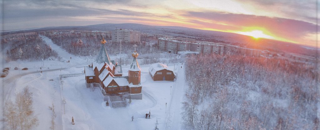 Первое солнце в 2018, Апатиты - Фото с квадрокоптера