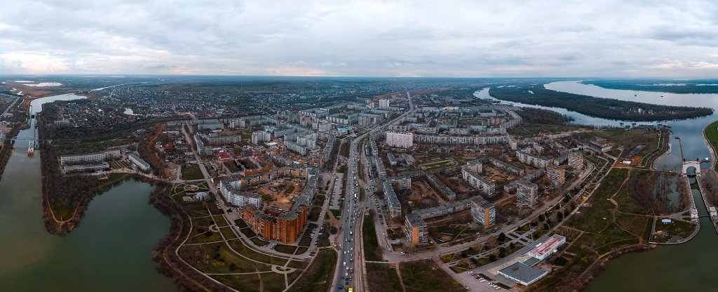 Вид с высоты на Красноармейский район Волгоград, Волгоград - Фото с квадрокоптера