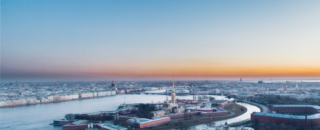 Заячий остров в закате,  - Фото с квадрокоптера