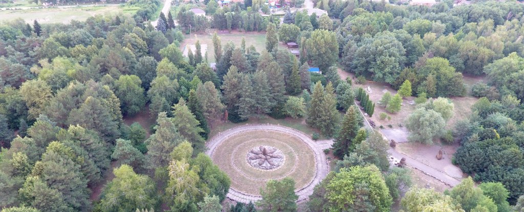 Круг в ПАРКе им Букреева п. Гончарка Р.Адыгея,  - Фото с квадрокоптера