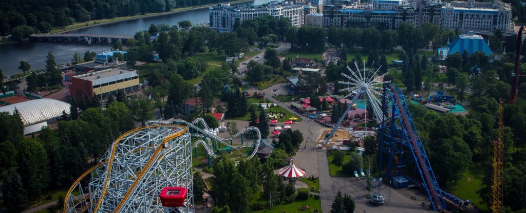 Парк развлечений, Санкт-Петербург - Фото с квадрокоптера