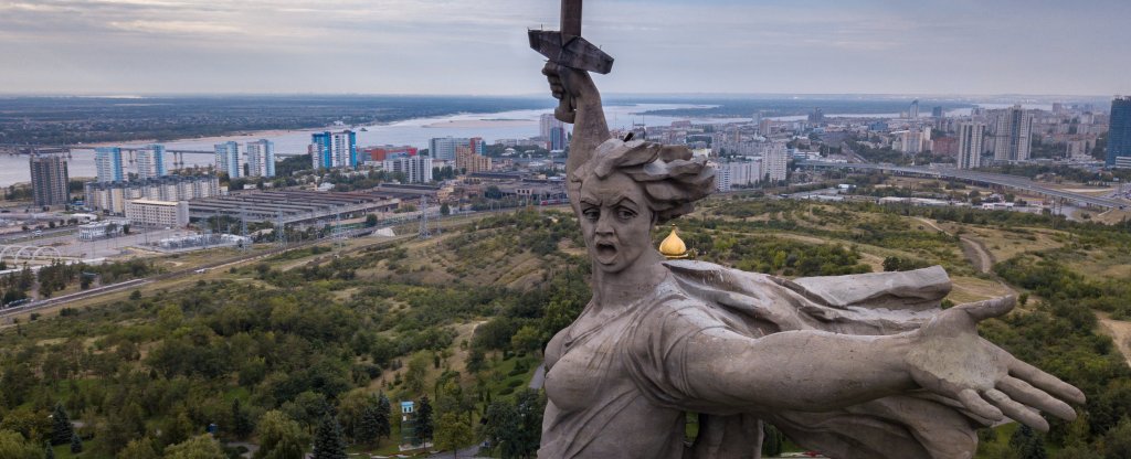 Мамаев Курган, Волгоград - Фото с квадрокоптера