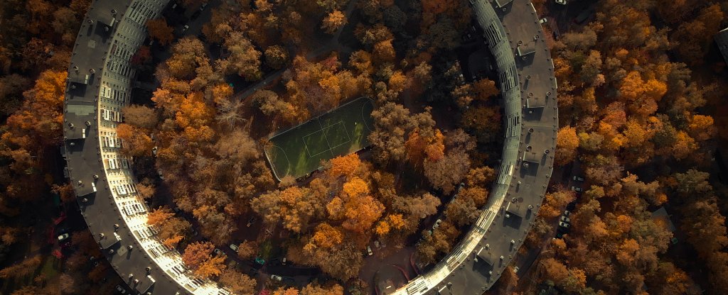 Московская осень,  - Фото с квадрокоптера