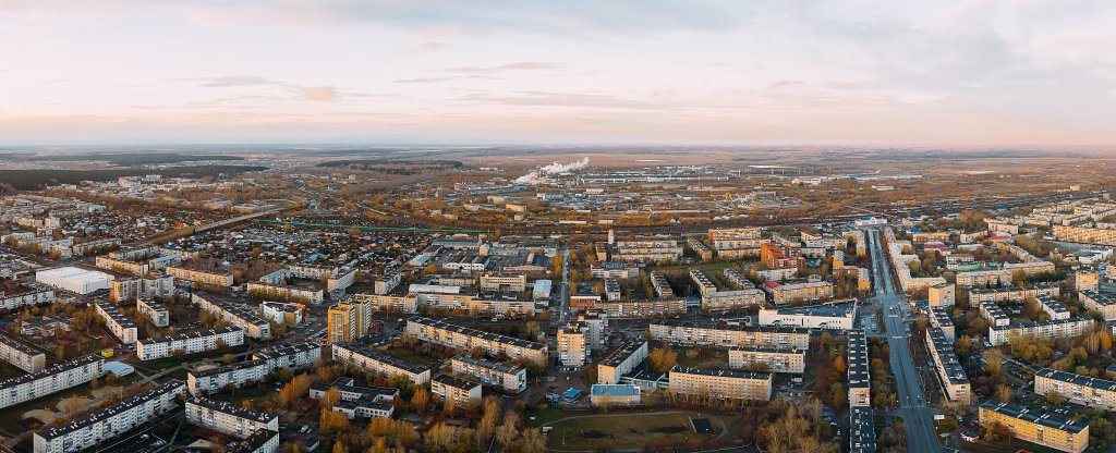 Панорама осеннего города, Екатеринбург - Фото с квадрокоптера