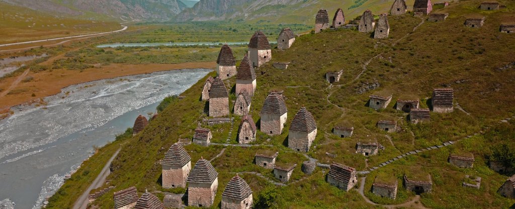 Город мертвых Даргавс,  - Фото с квадрокоптера