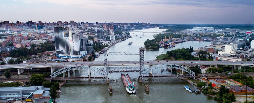 Ростов-на-Дону развод моста,  - Фото с квадрокоптера