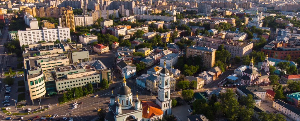 г. Москва Храм Преподобного Сергия Радонежского в Рогожской слободе,  - Фото с квадрокоптера